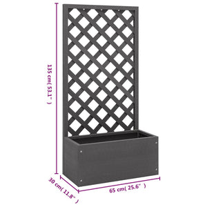 vidaXL Trellis Planter 65x30x135 cm WPC