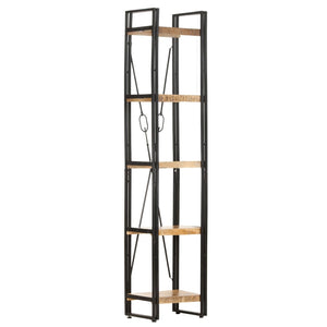 vidaXL 5-Tier Bookcase 39x30x180 cm Solid Mango Wood