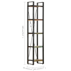 vidaXL 5-Tier Bookcase 40x30x180 cm Solid Reclaimed Wood