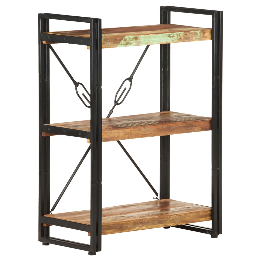 vidaXL 3-Tier Bookcase 60x30x80 cm Solid Reclaimed Wood