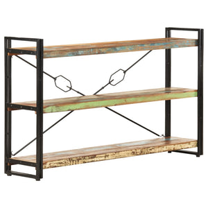 vidaXL 3-Tier Bookcase 140x30x80 cm Solid Reclaimed Wood