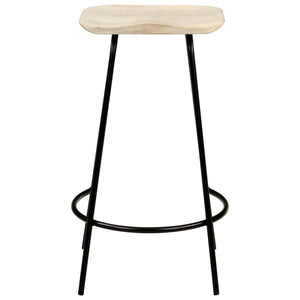 vidaXL Bar Stools 2 pcs Solid Mango Wood