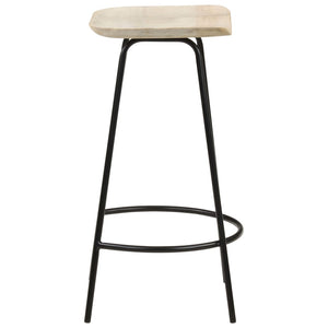 vidaXL Bar Stools 2 pcs Solid Mango Wood