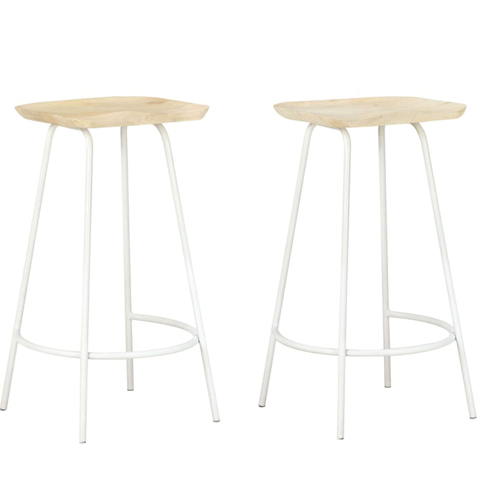 vidaXL Bar Stools 2 pcs Solid Mango Wood