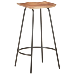 vidaXL Bar Stools 2 pcs Solid Acacia Wood