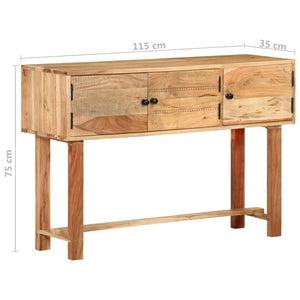 vidaXL Sideboard 115x35x75 cm Solid Acacia Wood