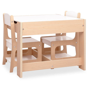 vidaXL Children's Table with 2 Chairs MDF