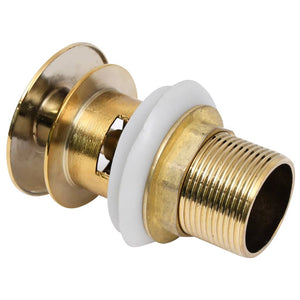 vidaXL Push Drain with Overflow Function Gold 6.4x6.4x9.1 cm