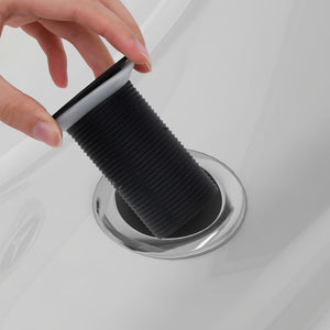 vidaXL Push Drain without Overflow Function Black 6.4x6.4x9.1 cm