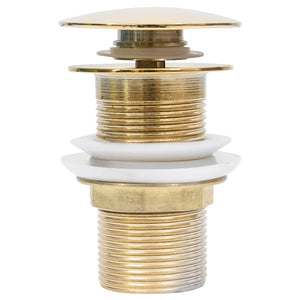 vidaXL Push Drain without Overflow Function Gold 6.4x6.4x9.1 cm