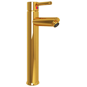 vidaXL Bathroom Mixer Tap Gold 12x30 cm