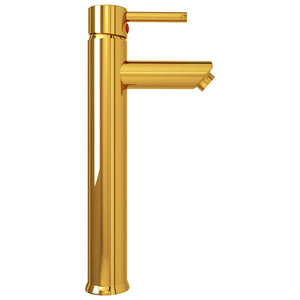 vidaXL Bathroom Mixer Tap Gold 12x30 cm