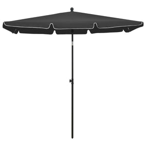 vidaXL Garden Parasol with Pole 210x140 cm Anthracite