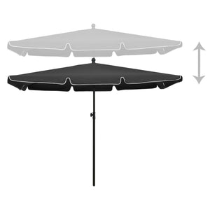 vidaXL Garden Parasol with Pole 210x140 cm Anthracite