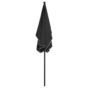 vidaXL Garden Parasol with Pole 210x140 cm Anthracite