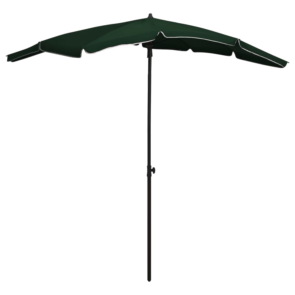 vidaXL Garden Parasol with Pole 200x130 cm Green