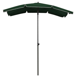 vidaXL Garden Parasol with Pole 200x130 cm Green