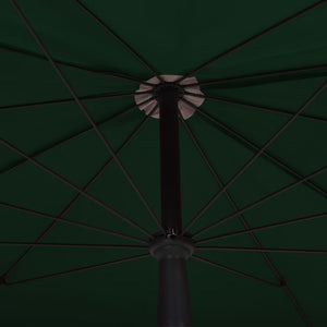 vidaXL Garden Parasol with Pole 200x130 cm Green