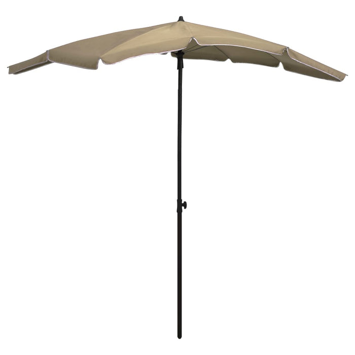 vidaXL Garden Parasol with Pole 200x130 cm Taupe