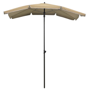 vidaXL Garden Parasol with Pole 200x130 cm Taupe