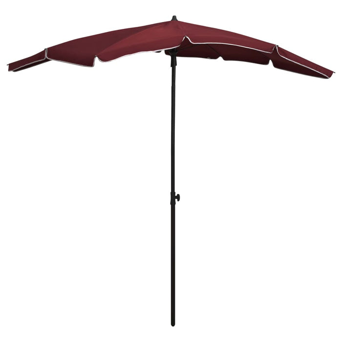 vidaXL Garden Parasol with Pole 200x130 cm Bordeaux Red