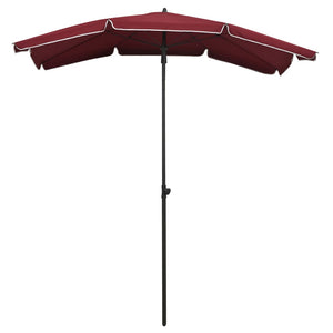 vidaXL Garden Parasol with Pole 200x130 cm Bordeaux Red