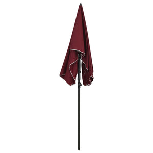 vidaXL Garden Parasol with Pole 200x130 cm Bordeaux Red