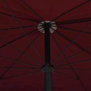 vidaXL Garden Parasol with Pole 200x130 cm Bordeaux Red