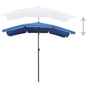 vidaXL Garden Parasol with Pole 200x130 cm Azure Blue