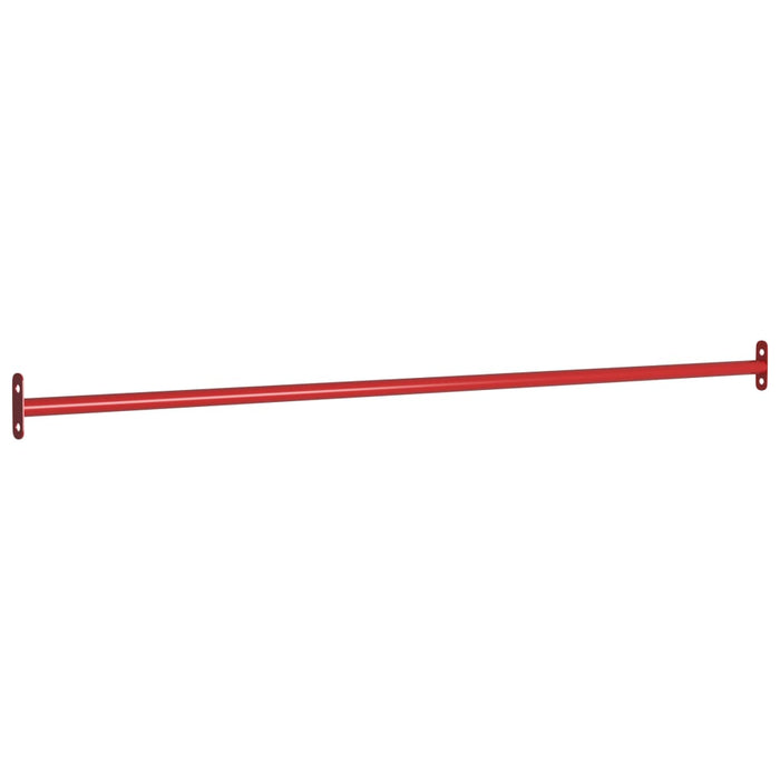 vidaXL Turning Bar 125 cm Steel Red