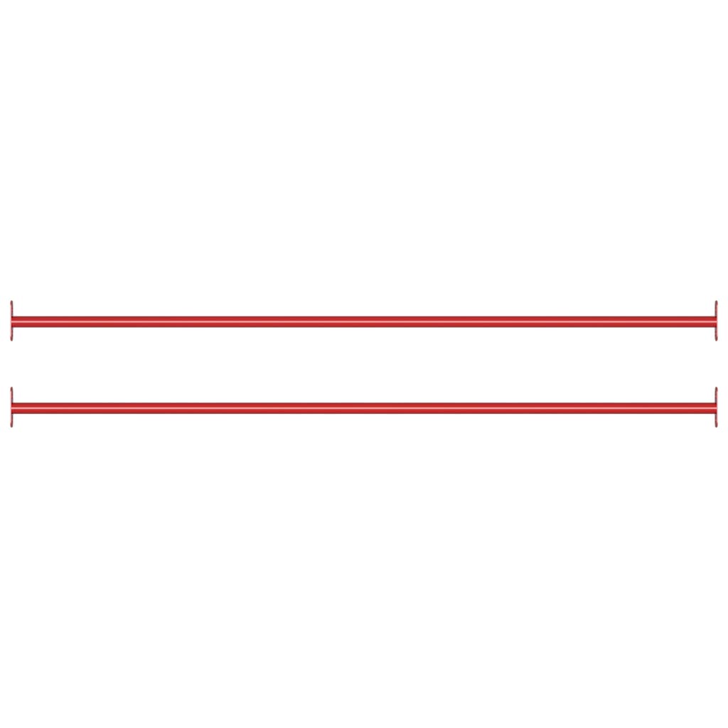 vidaXL Turning Bars 2 pcs 125 cm Steel Red