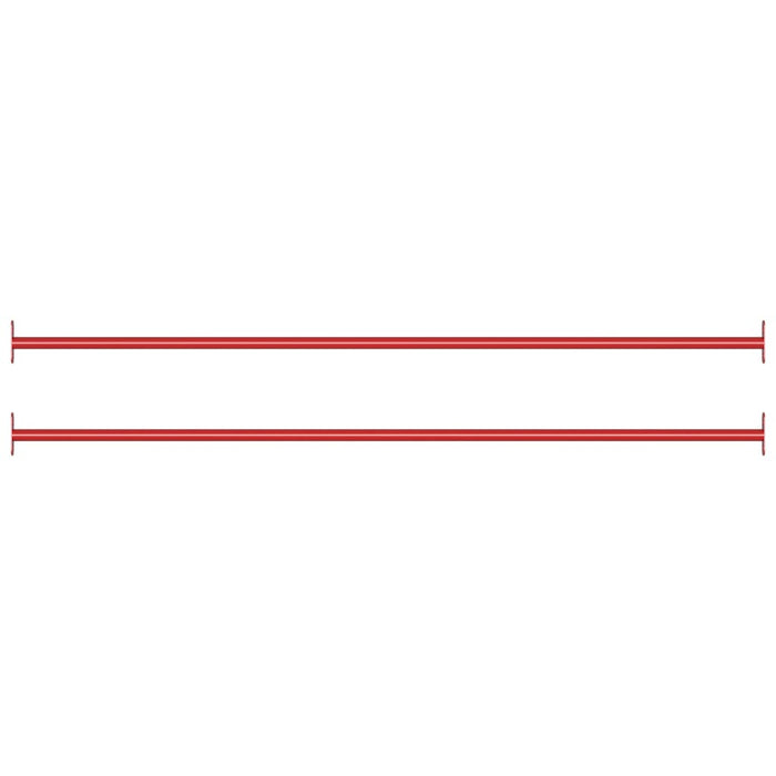 vidaXL Turning Bars 2 pcs 125 cm Steel Red