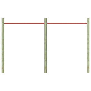 vidaXL Turning Bars 2 pcs 125 cm Steel Red