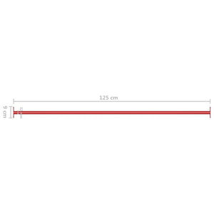 vidaXL Turning Bars 2 pcs 125 cm Steel Red