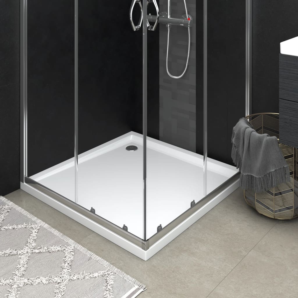 vidaXL Square ABS Shower Base Tray White 80x80 cm