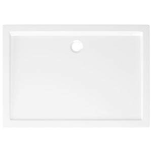 vidaXL Rectangular ABS Shower Base Tray White 80x110 cm