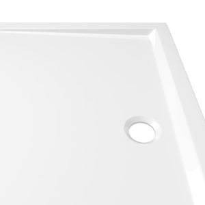 vidaXL Rectangular ABS Shower Base Tray White 80x110 cm