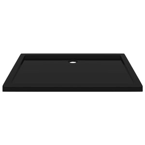 vidaXL Rectangular ABS Shower Base Tray Black 70x100 cm