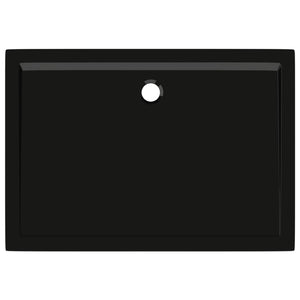 vidaXL Rectangular ABS Shower Base Tray Black 70x100 cm