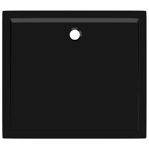 vidaXL Rectangular ABS Shower Base Tray Black 80x90 cm