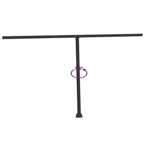 vidaXL Awning Post Set Anthracite 450x245 cm Iron