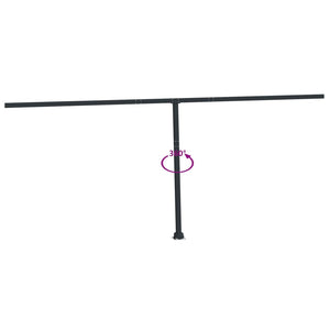 vidaXL Awning Post Set Anthracite 600x245 cm Iron