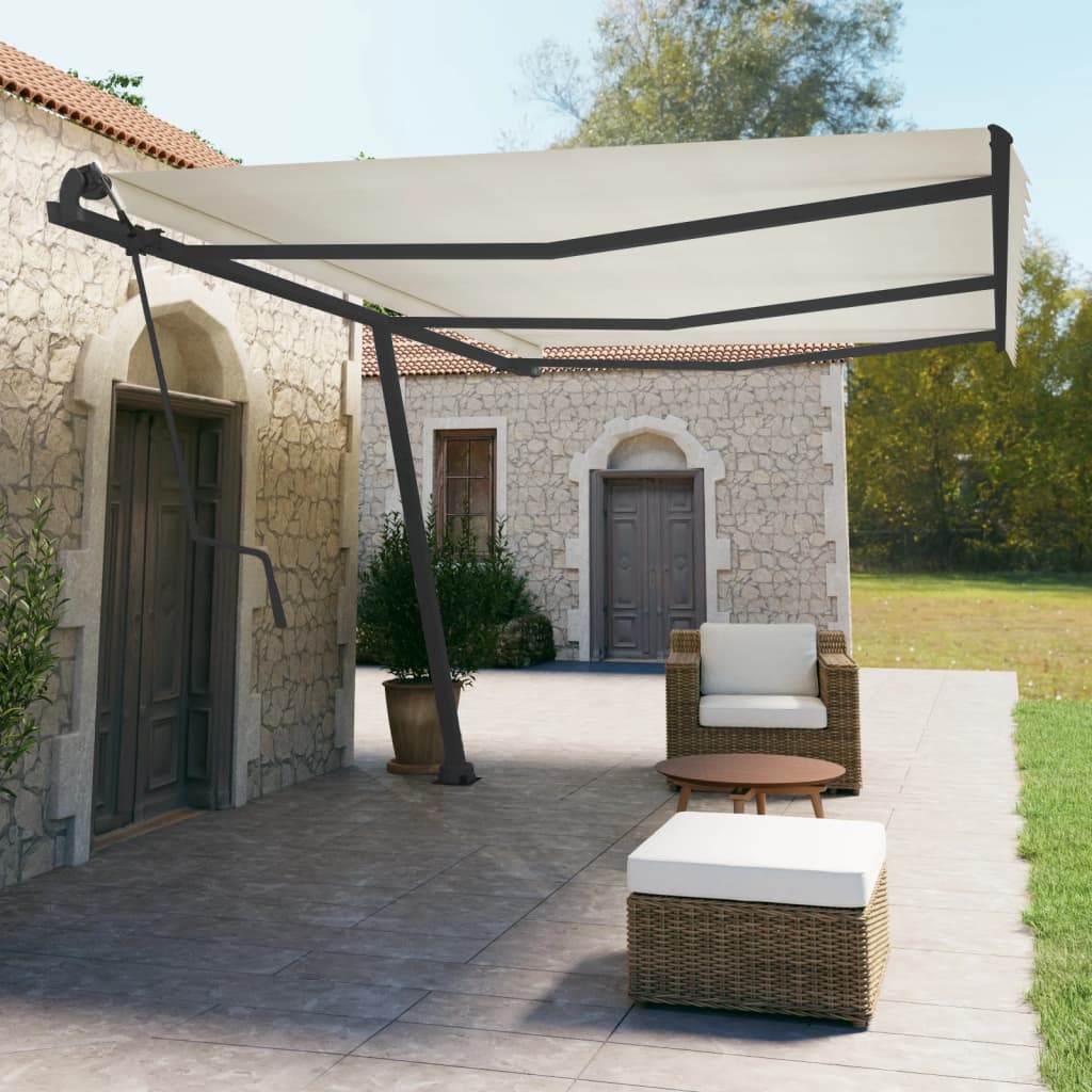 vidaXL Awning Post Set Anthracite 600x245 cm Iron