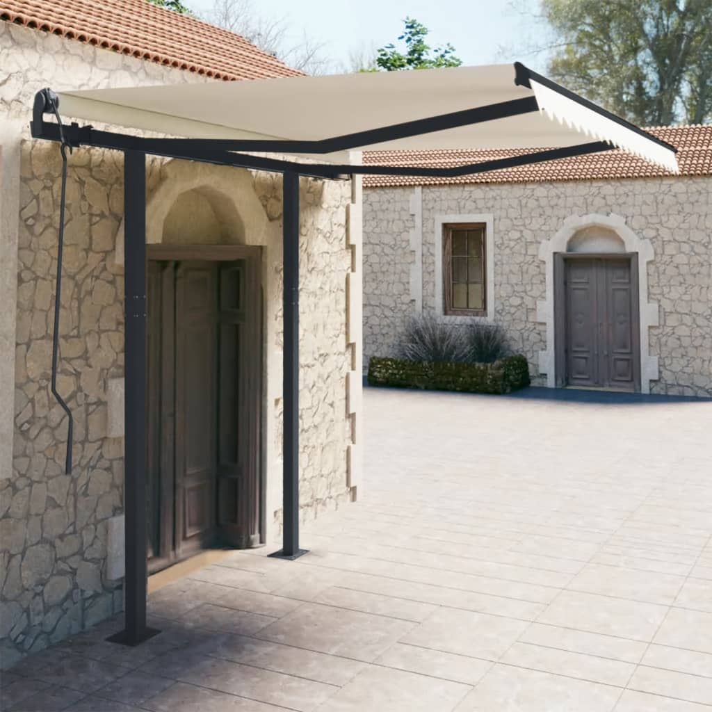 vidaXL Awning Post Set Anthracite 300x245 cm Iron