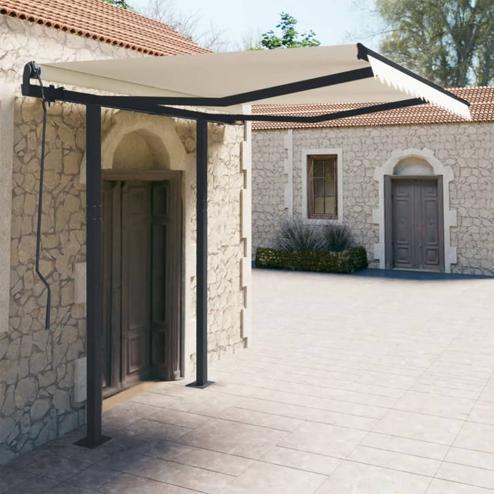 vidaXL Awning Post Set Anthracite 300x245 cm Iron