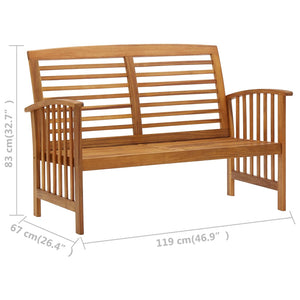 vidaXL 4 Piece Garden Lounge Set Solid Acacia Wood