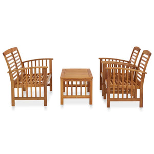 vidaXL 4 Piece Garden Lounge Set Solid Acacia Wood