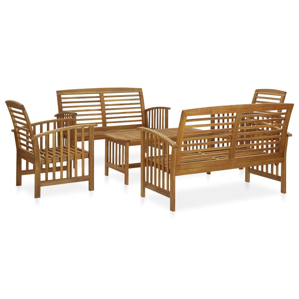 vidaXL 5 Piece Garden Lounge Set Solid Acacia Wood