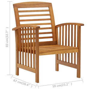 vidaXL 5 Piece Garden Lounge Set Solid Acacia Wood