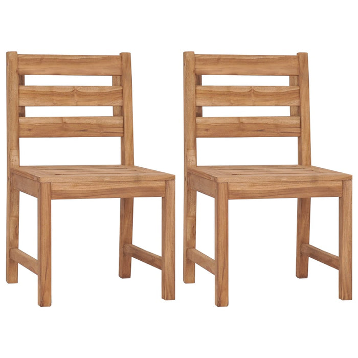 vidaXL Garden Chairs 2 pcs Solid Teak Wood